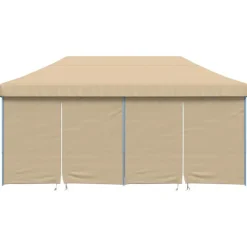 vidaXL Tienda de fiesta plegable Pop-Up con 4 paredes laterales Beige Online