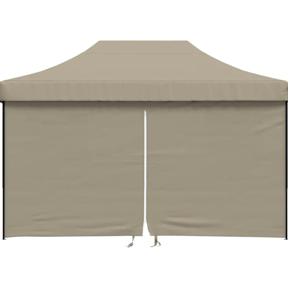 vidaXL Tienda de fiesta plegable Pop-Up con 4 paredes laterales taupe Taupé Sale