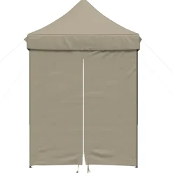 vidaXL Jardín-Tienda de fiesta plegable Pop-Up con 4 paredes laterales taupe