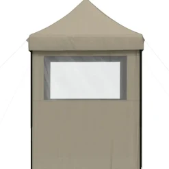 vidaXL Jardín-Tienda de fiesta plegable Pop-Up con 4 paredes laterales taupe