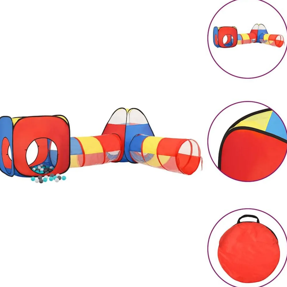 vidaXL Tienda de juego de niños con 250 bolas 90x264x90 cm Multicolor 1 Outlet
