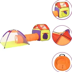 vidaXL Tienda de juego de niños con 250 bolas multicolor 338x123x111cm Multicolor 2 Hot