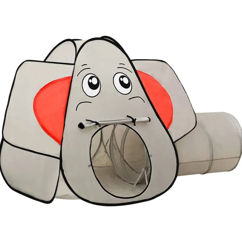vidaXL Tienda de juegos diseño de elefante 250 bolas gris 174x86x101cm Multicolor 1 Best