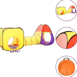 vidaXL Tienda de juegos niños con 250 bolas 55x80x100cm Multicolor 2 Hot