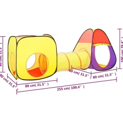 vidaXL Tienda de juegos niños con 250 bolas 55x80x100cm Multicolor 2 Hot