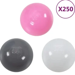 vidaXL Tienda de juegos para niños con 250 bolas rosa 100x100x127 cm Multicolor 2 Outlet