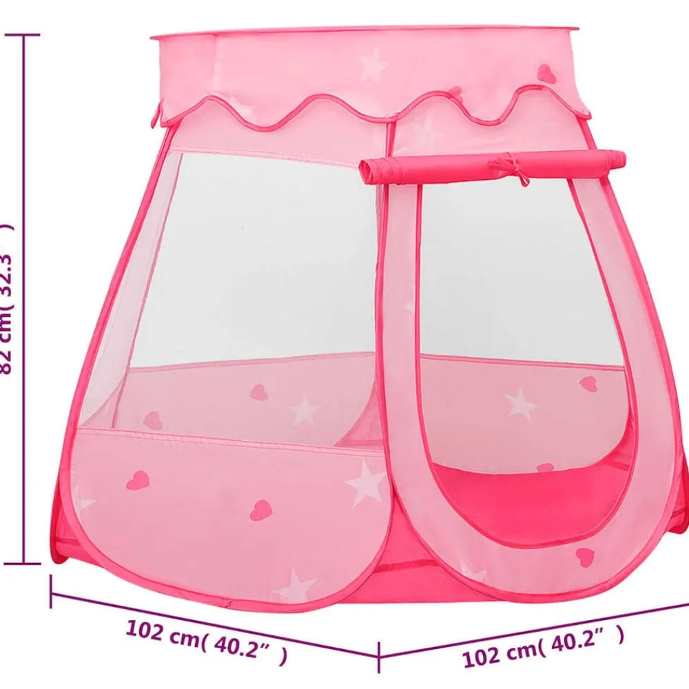 vidaXL Tienda de juegos para niños 102x102x82 cm Rosa Clearance