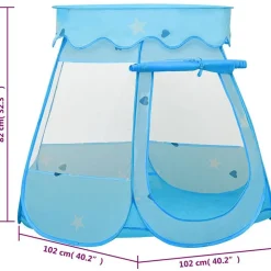 vidaXL Tienda de juegos para niños con 250 bolas azul 102x102x82 cm Multicolor Discount