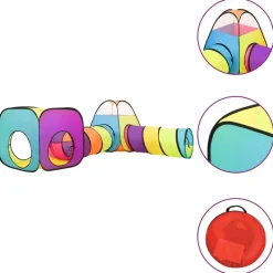 vidaXL Estructuras Para Juegos Al Aire Libre-Tienda de juegos para niños multicolor 190x264x90 cm