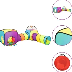 vidaXL Estructuras Para Juegos Al Aire Libre-Tienda de juegos para niños multicolor 190x264x90 cm