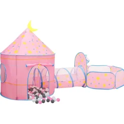 vidaXL Tienda de juegos para niños con 250 bolas rosa 301x120x128 cm Multicolor 2 Best