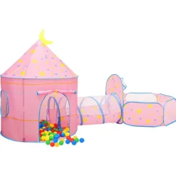 vidaXL Tienda de juegos para niños rosa 301x120x128 cm Discount