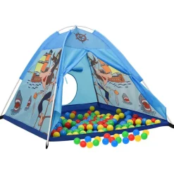 vidaXL Tienda de juegos para niños azul 120x120x90 cm New