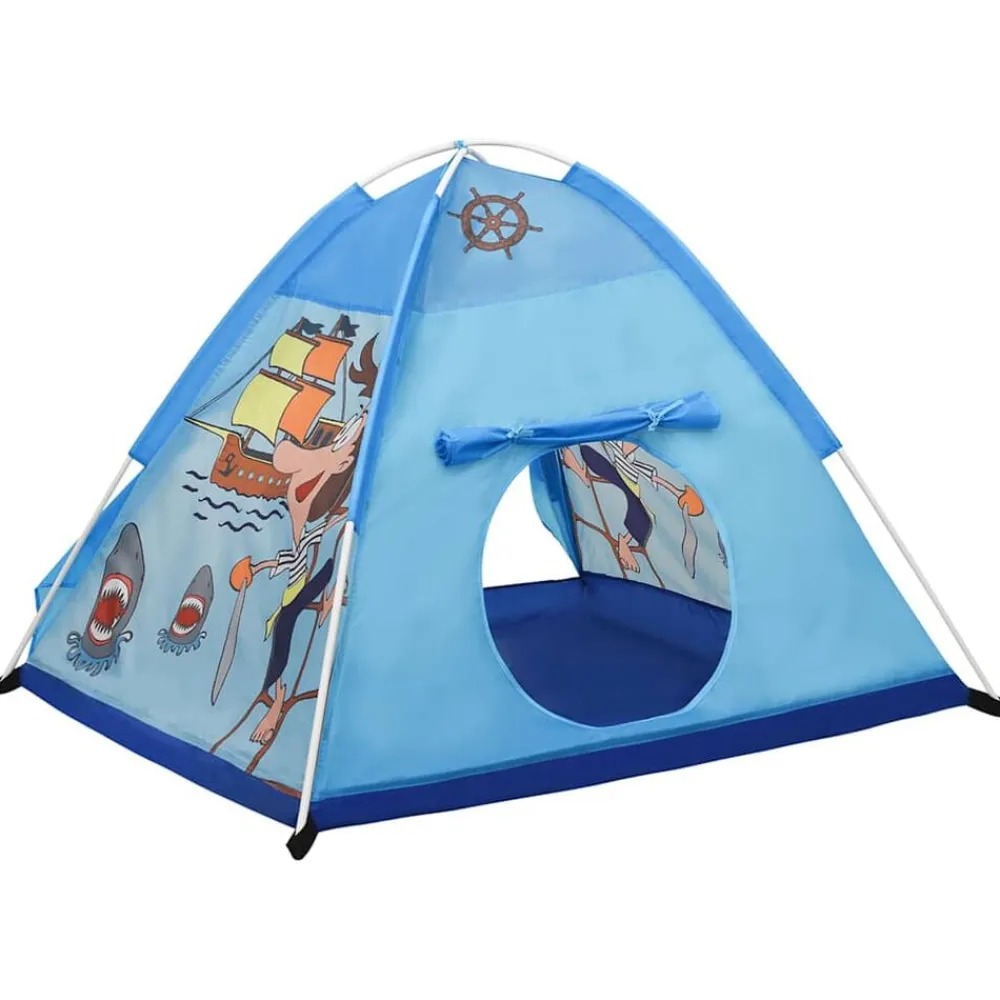 vidaXL Tienda de juegos para niños azul 120x120x90 cm New