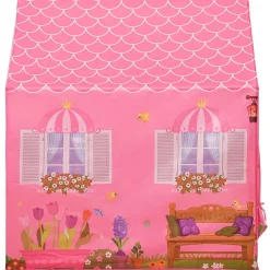 vidaXL Tienda de juegos para niños con 250 bolas rosa 69x94x104 cm Multicolor Outlet
