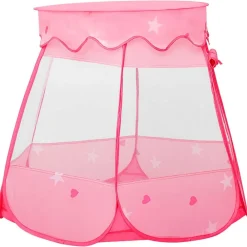 vidaXL Tienda de juegos para niños con 250 bolas rosa 102x102x82 cm Multicolor 2