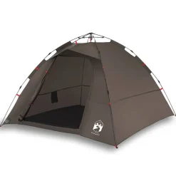 vidaXL Tienda de pesca 4 personas apertura rápida marrón Marrón Hot