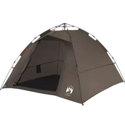 vidaXL Tienda de pesca 4 personas apertura rápida marrón Marr&oacute;n Hot