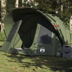 vidaXL Actividades Al Aire Libre-Tienda de pesca 5 personas impermeable oliva