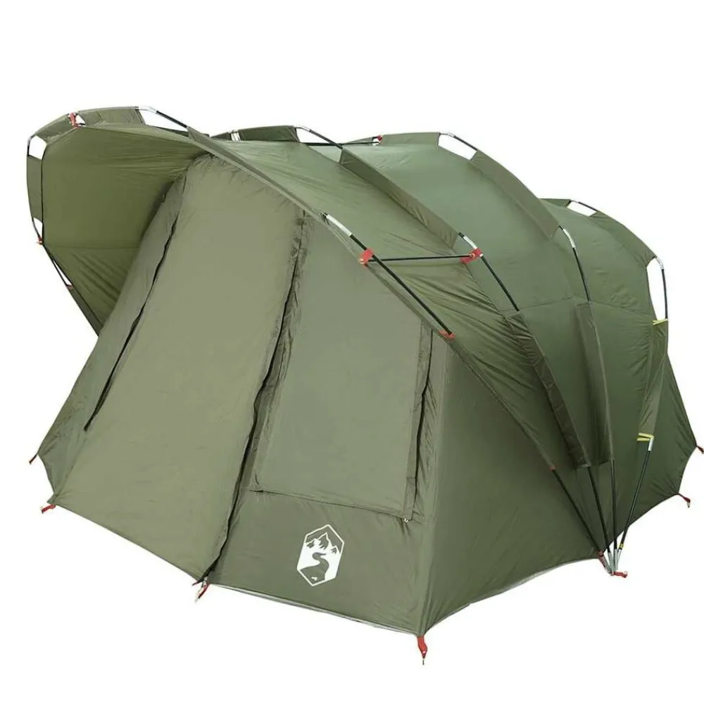 vidaXL Actividades Al Aire Libre-Tienda de pesca 5 personas impermeable oliva