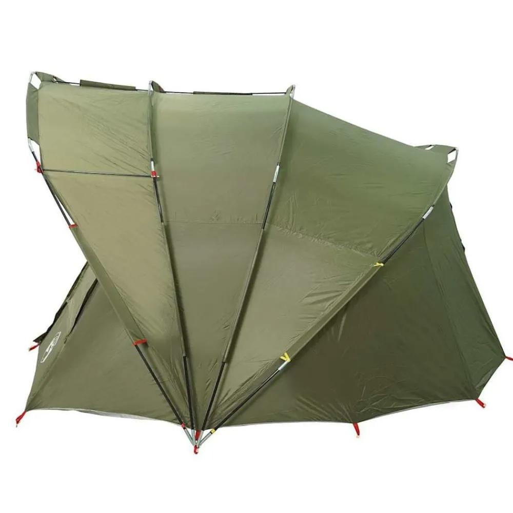vidaXL Actividades Al Aire Libre-Tienda de pesca 5 personas impermeable oliva