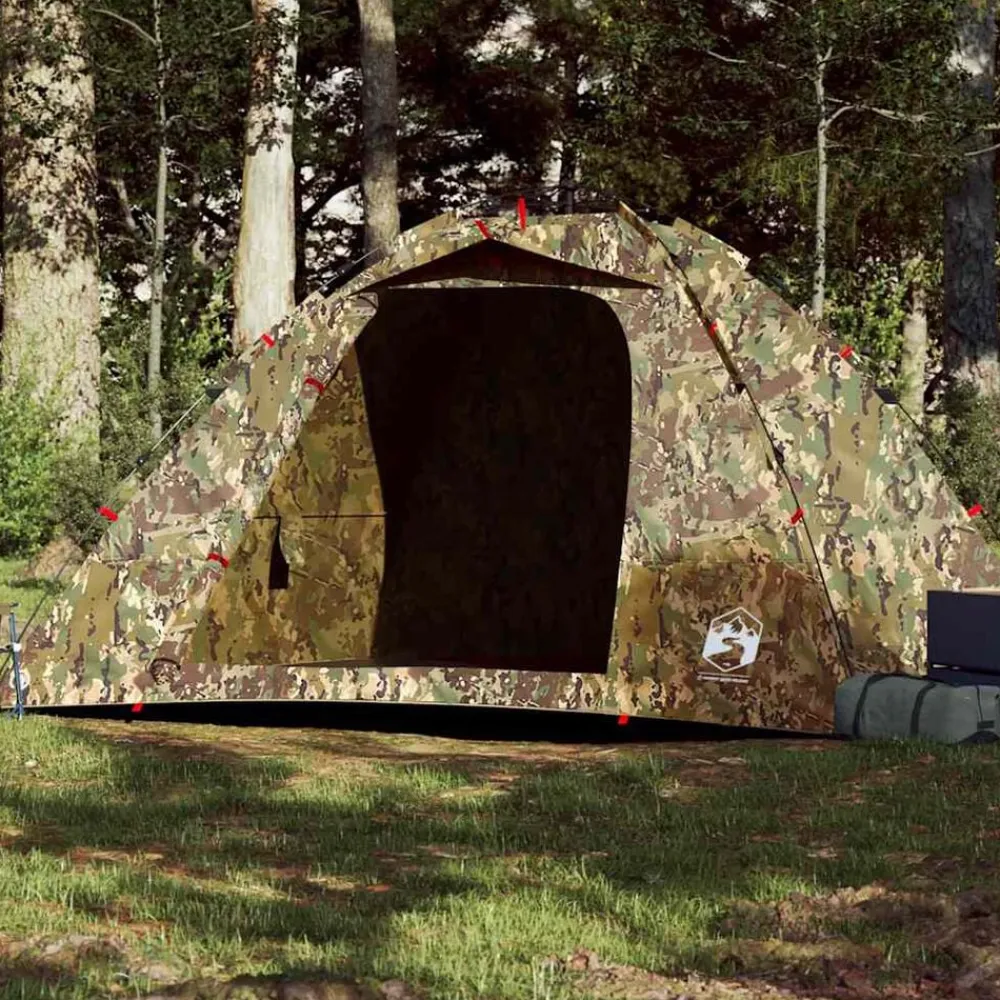 vidaXL Tienda de pesca 4 personas apertura rápida Camuflaje Clearance