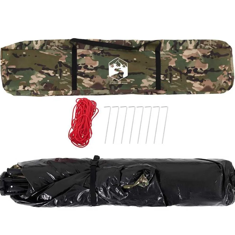 vidaXL Tienda de pesca 4 personas apertura rápida Camuflaje Clearance
