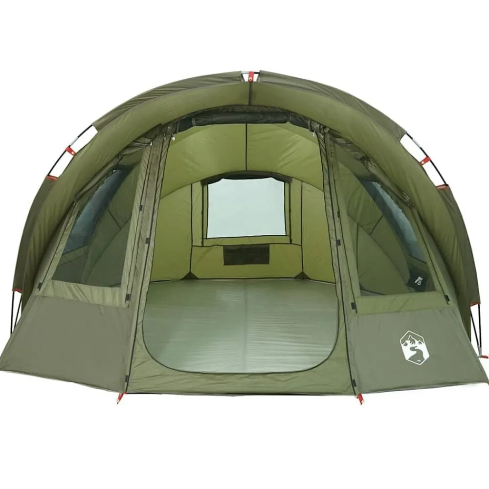 vidaXL Tienda de pesca 2 personas impermeable oliva Verde