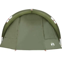 vidaXL Tienda de pesca 2 personas impermeable oliva Verde