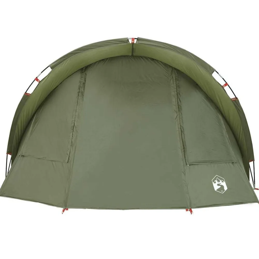 vidaXL Tienda de pesca 2 personas impermeable oliva Verde