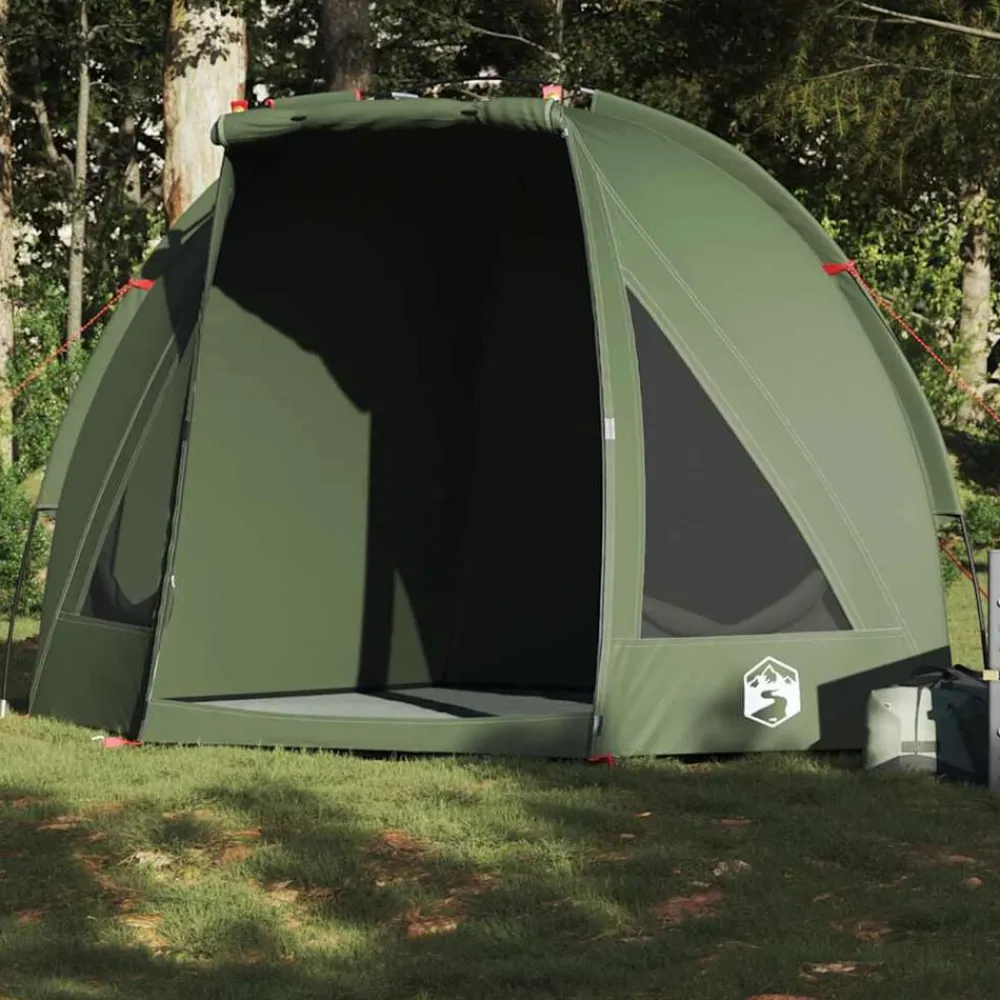 vidaXL Tienda de pesca impermeable Verde oliva Clearance