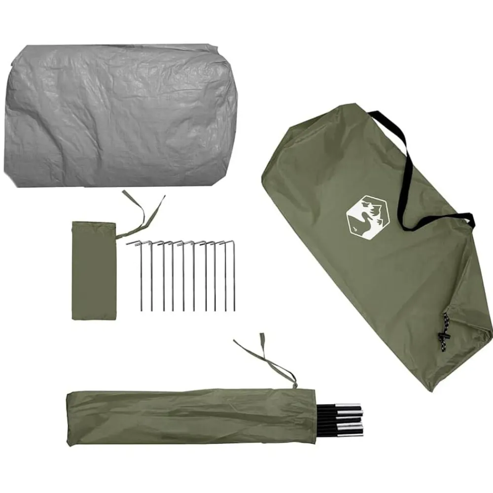 vidaXL Tienda de pesca impermeable Verde oliva Clearance