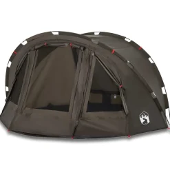 vidaXL Actividades Al Aire Libre-Tienda de pesca para 4 personas impermeable marrón