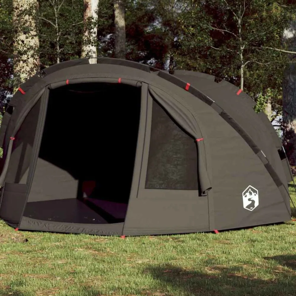 vidaXL Actividades Al Aire Libre-Tienda de pesca para 4 personas impermeable marrón