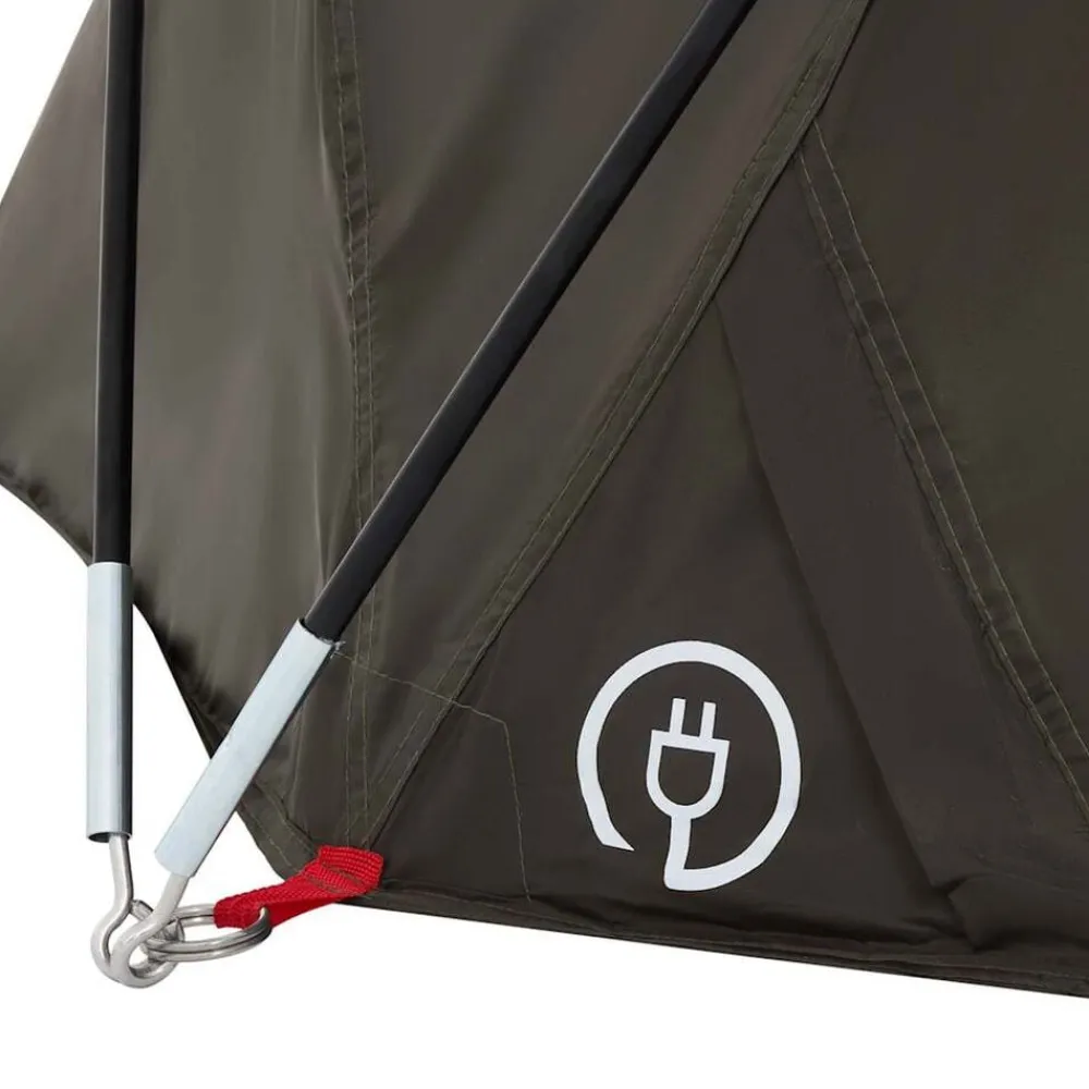 vidaXL Actividades Al Aire Libre-Tienda de pesca para 4 personas impermeable marrón