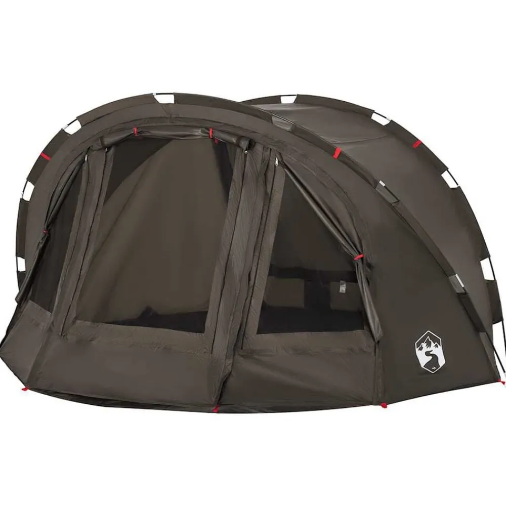vidaXL Actividades Al Aire Libre-Tienda de pesca para 4 personas impermeable marrón