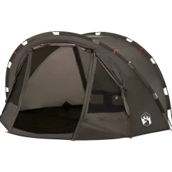 vidaXL Actividades Al Aire Libre-Tienda de pesca para 4 personas impermeable marrón