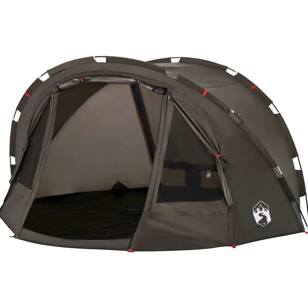 vidaXL Actividades Al Aire Libre-Tienda de pesca para 4 personas impermeable marrón