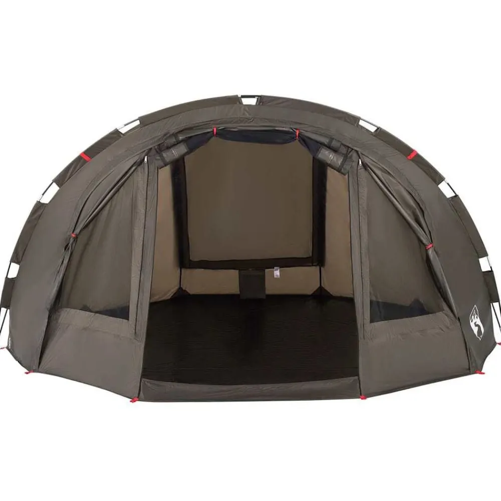 vidaXL Actividades Al Aire Libre-Tienda de pesca para 4 personas impermeable marrón
