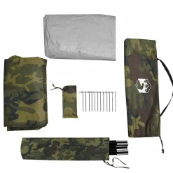 vidaXL Tienda de pesca para 3 personas impermeable Camuflaje Online