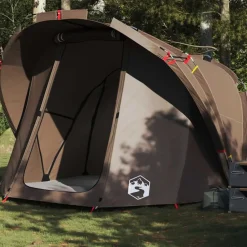 vidaXL Tienda de pesca para 4 personas impermeable marrón Marr&oacute;n Online