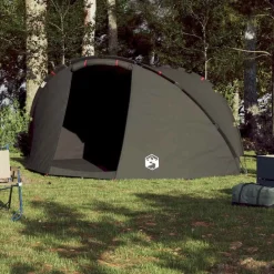 vidaXL Actividades Al Aire Libre-Tienda de pesca para 5 personas impermeable marrón