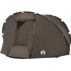 vidaXL Actividades Al Aire Libre-Tienda de pesca para 5 personas impermeable marrón