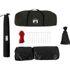 vidaXL Actividades Al Aire Libre-Tienda de pesca para 5 personas impermeable marrón