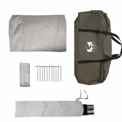vidaXL Tienda de pesca para 5 personas impermeable Gris