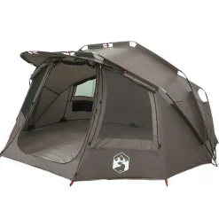 vidaXL Tienda de pesca para 5 personas impermeable Gris