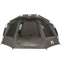 vidaXL Tienda de pesca para 5 personas impermeable Gris