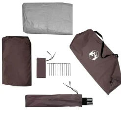 vidaXL Tienda de pesca para 3 personas impermeable marrón Marrón