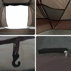 vidaXL Tienda de pesca para 3 personas impermeable marrón Marrón