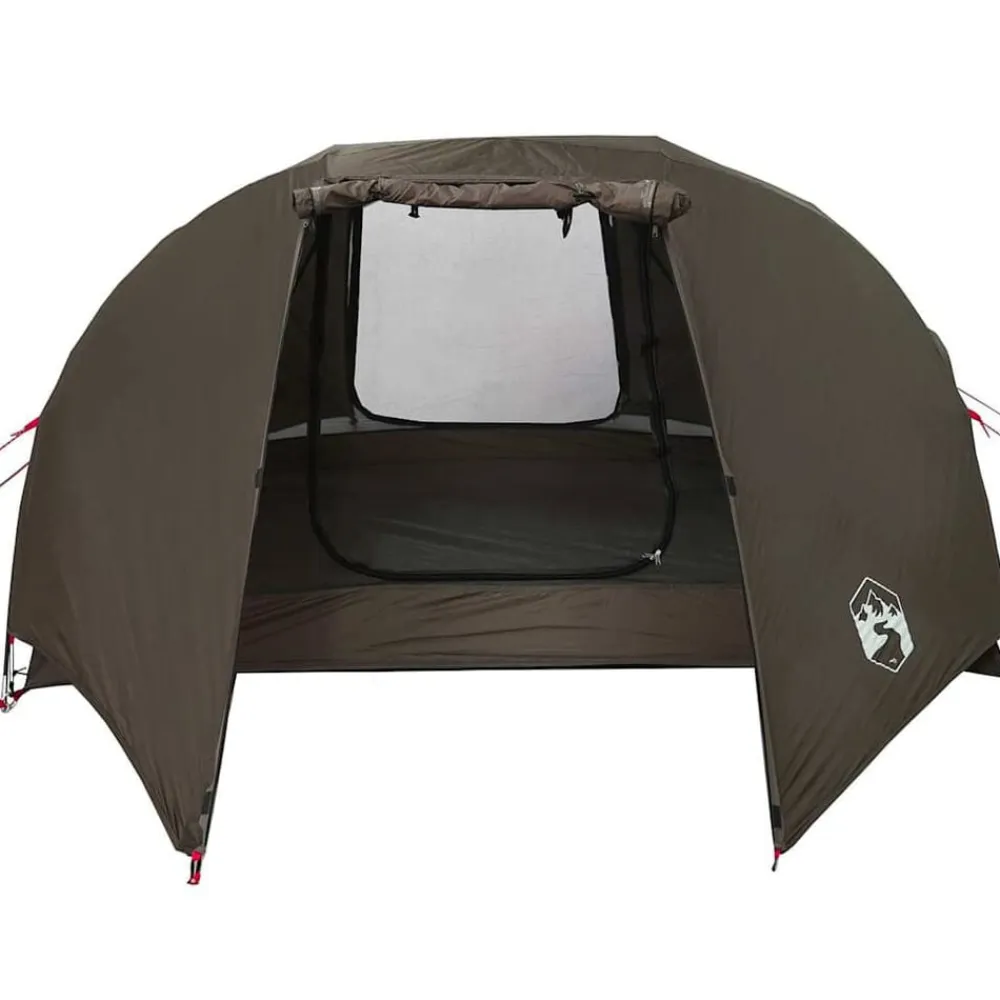 vidaXL Tienda de pesca para 3 personas impermeable marrón Marrón
